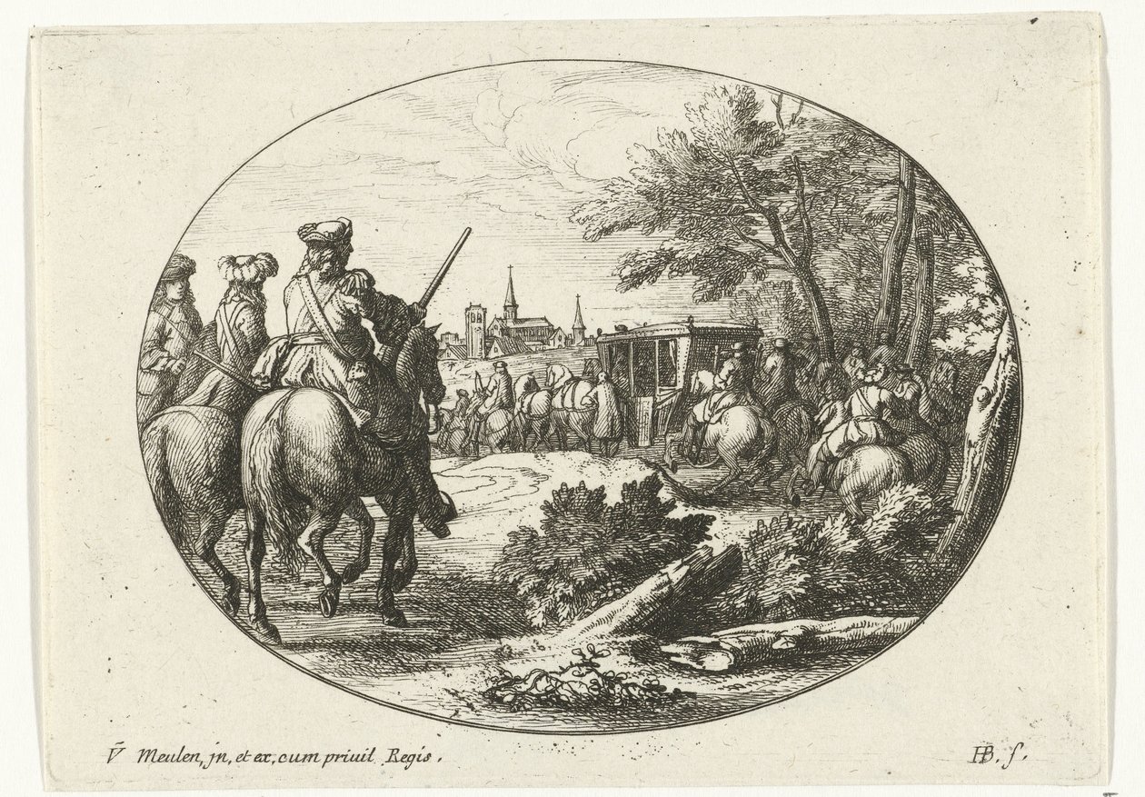 Cerco de uma cidade Cenas militares da vida de Luís XIV, Rei da França (título da série) de Jan van Huchtenburg