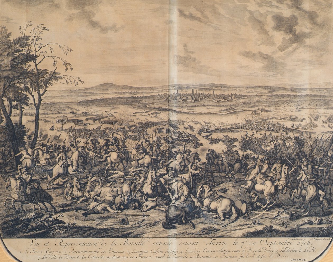 A Batalha de Turim em 7 de Setembro de 1706 de Jan van Huchtenburgh