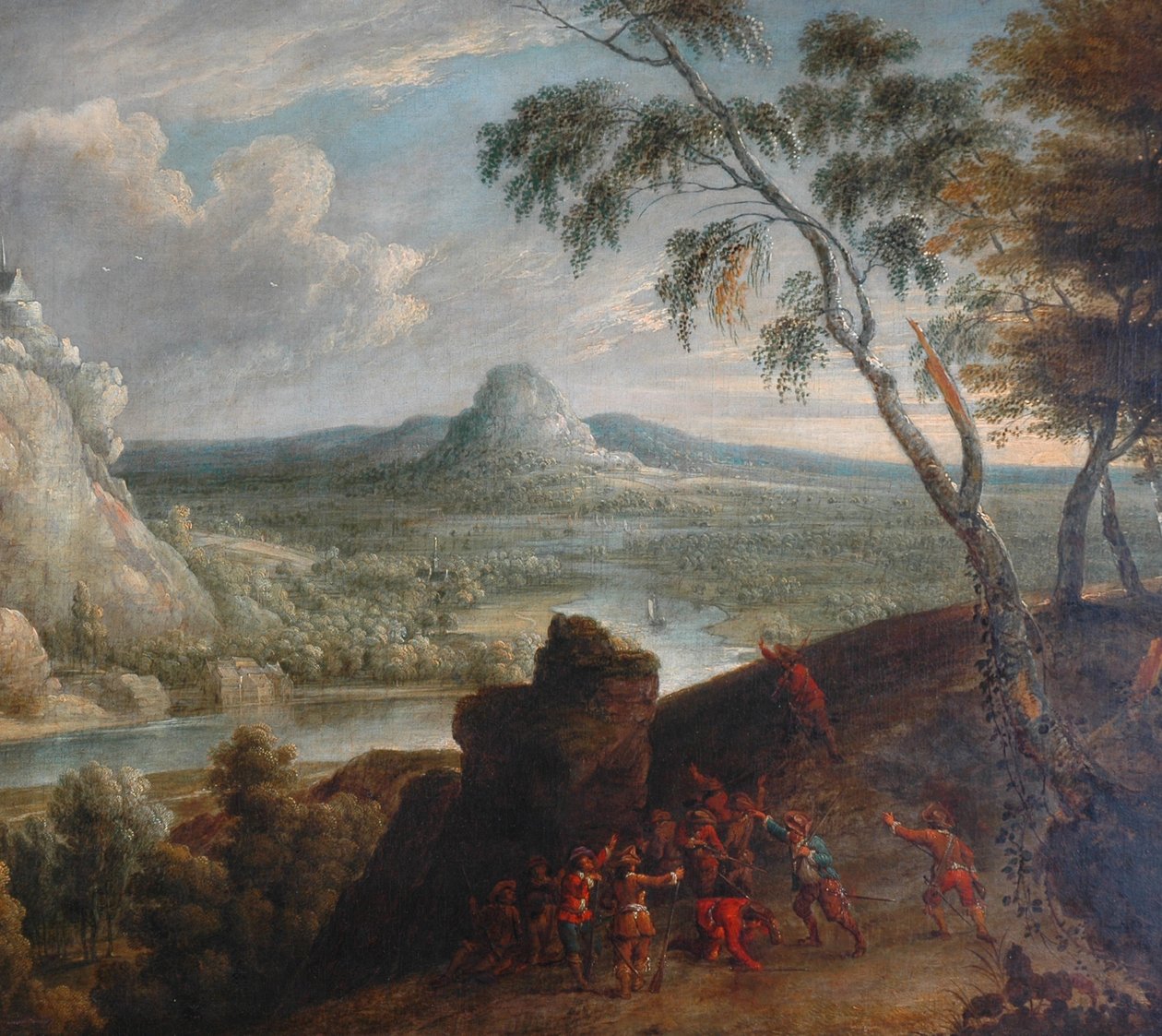 Paisagem, com, banditti, em, emboscada de Jan van Huchtenburgh