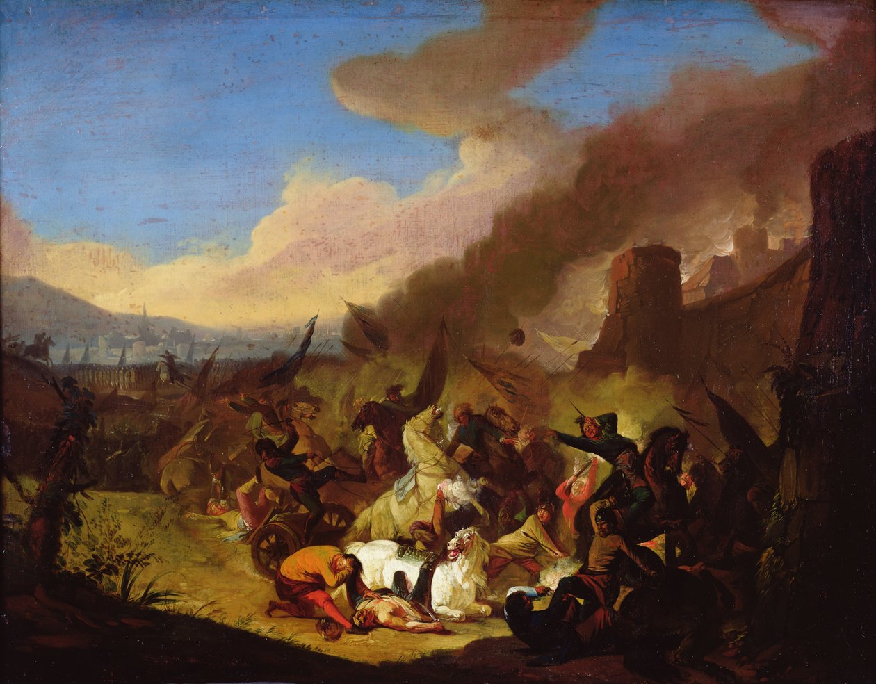 Cena de uma batalha de Jan van Huchtenburgh