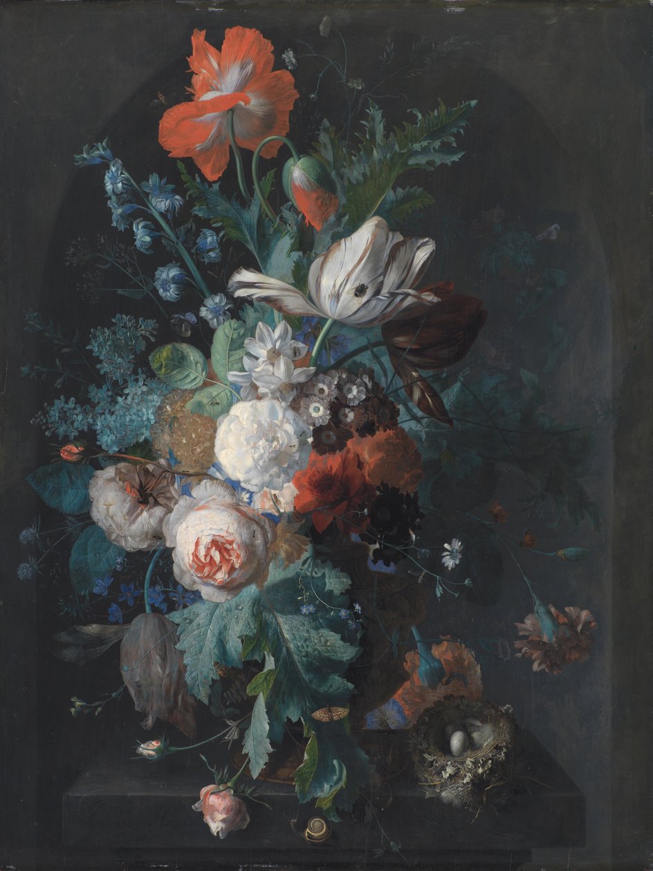 Um vaso com flores de Jan van Huysum