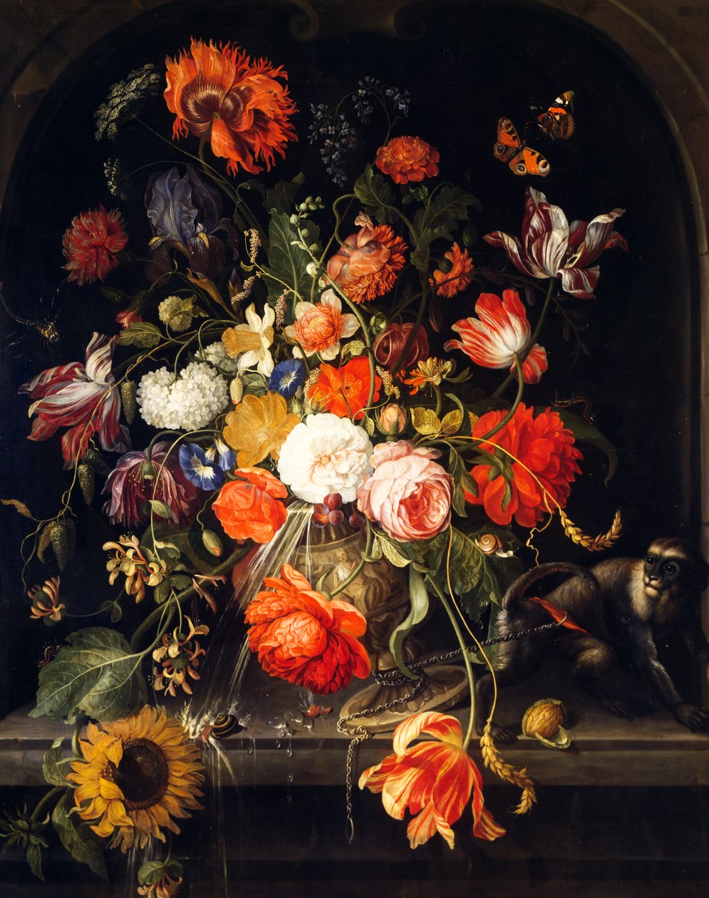 Flores, por Jan van Huysum (1682-1749) de Jan van Huysum