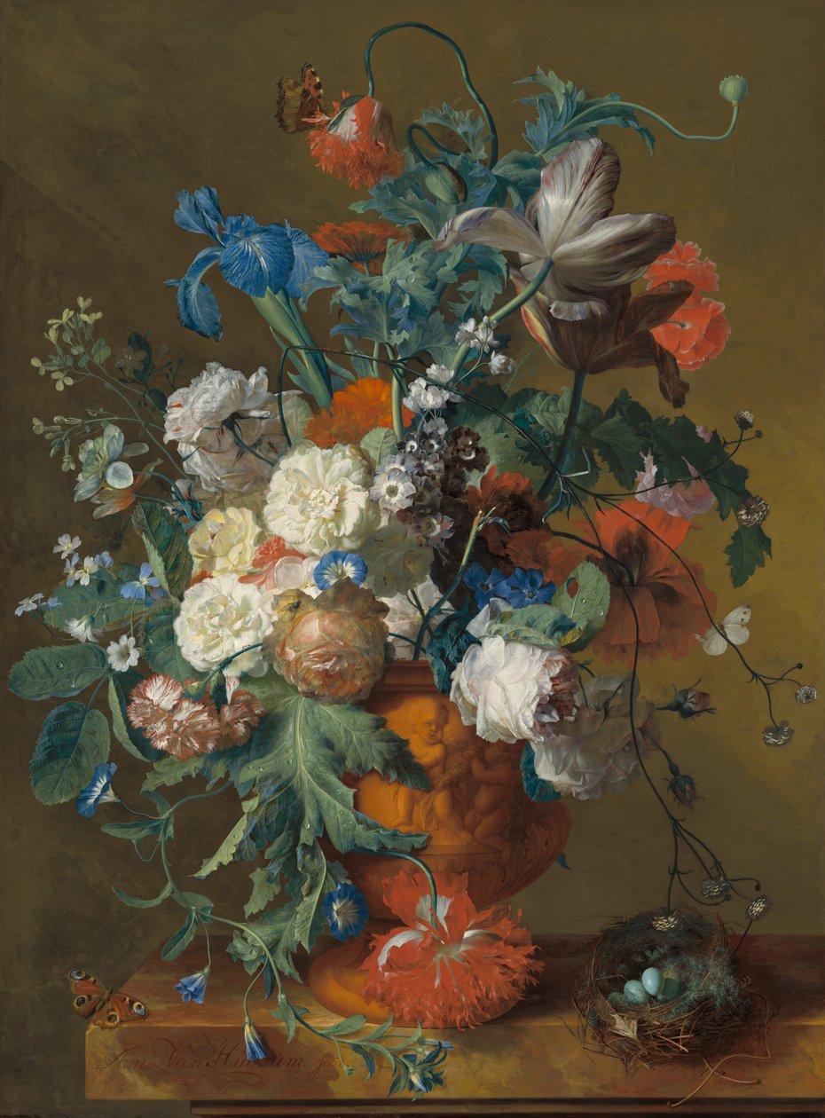 Flores em urna, c. 17201722. de Jan van Huysum