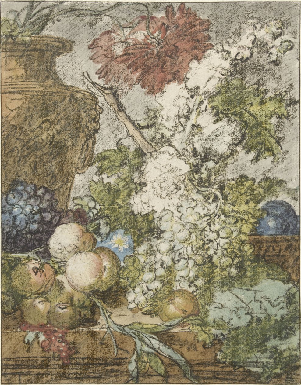 Esboço para uma Natureza Morta de Fruta e Flores
Esboço para um arranjo de frutos e flores de Jan van Huysum