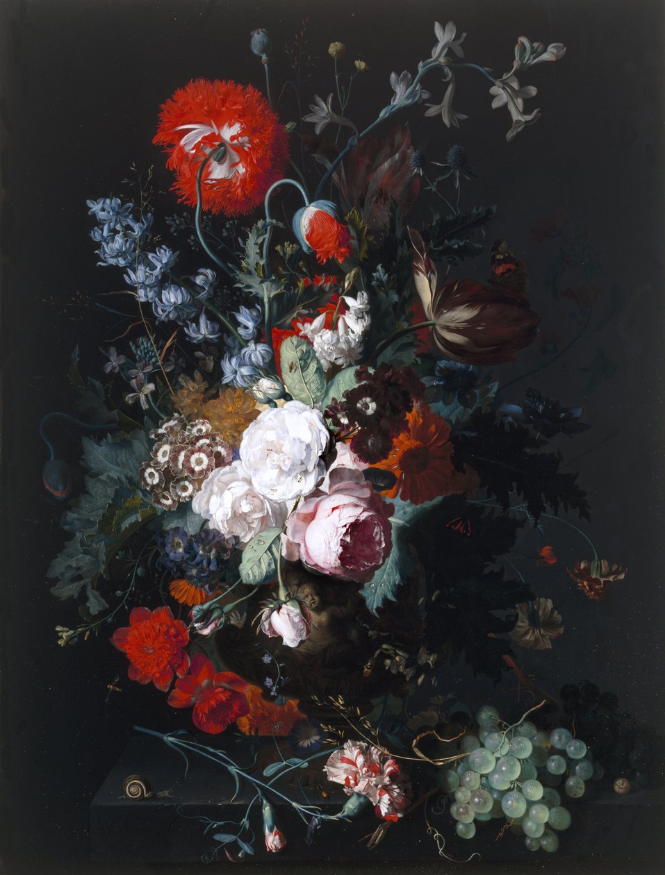Ainda vida de flores e frutas, c.1715 de Jan van Huysum