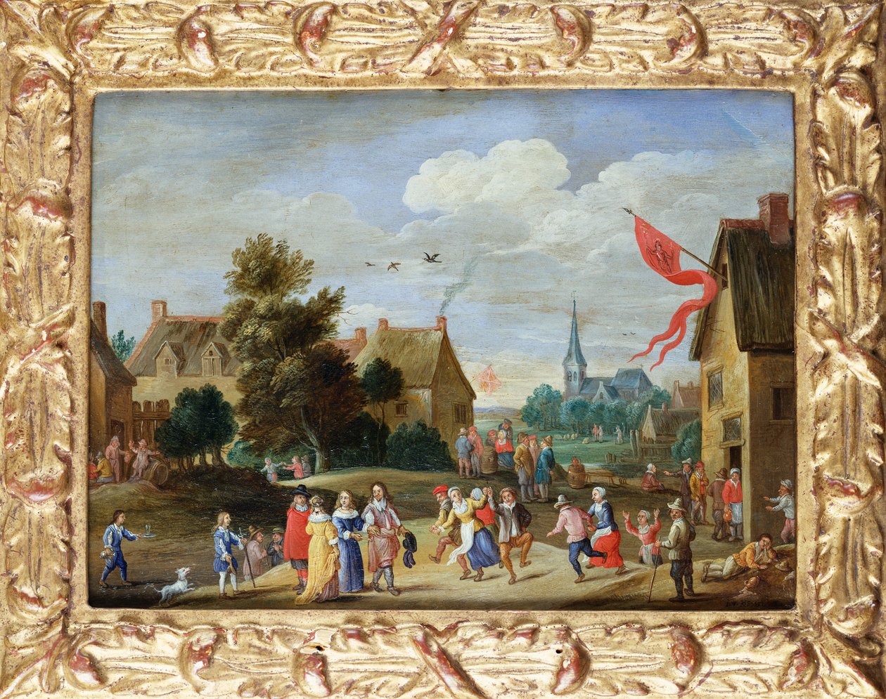 Gentry em uma vila Kermesse de Jan van Kessel
