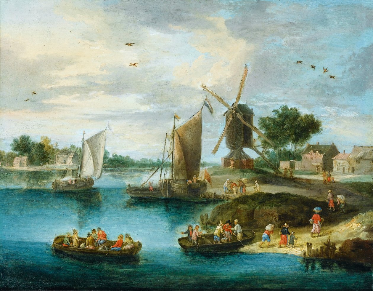 Paisagem com um moinho de Jan van Kessel the Elder