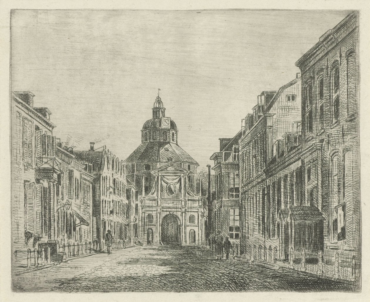 Vista do Wittevrouwenpoort em Utrecht de Jan van Lokhorst