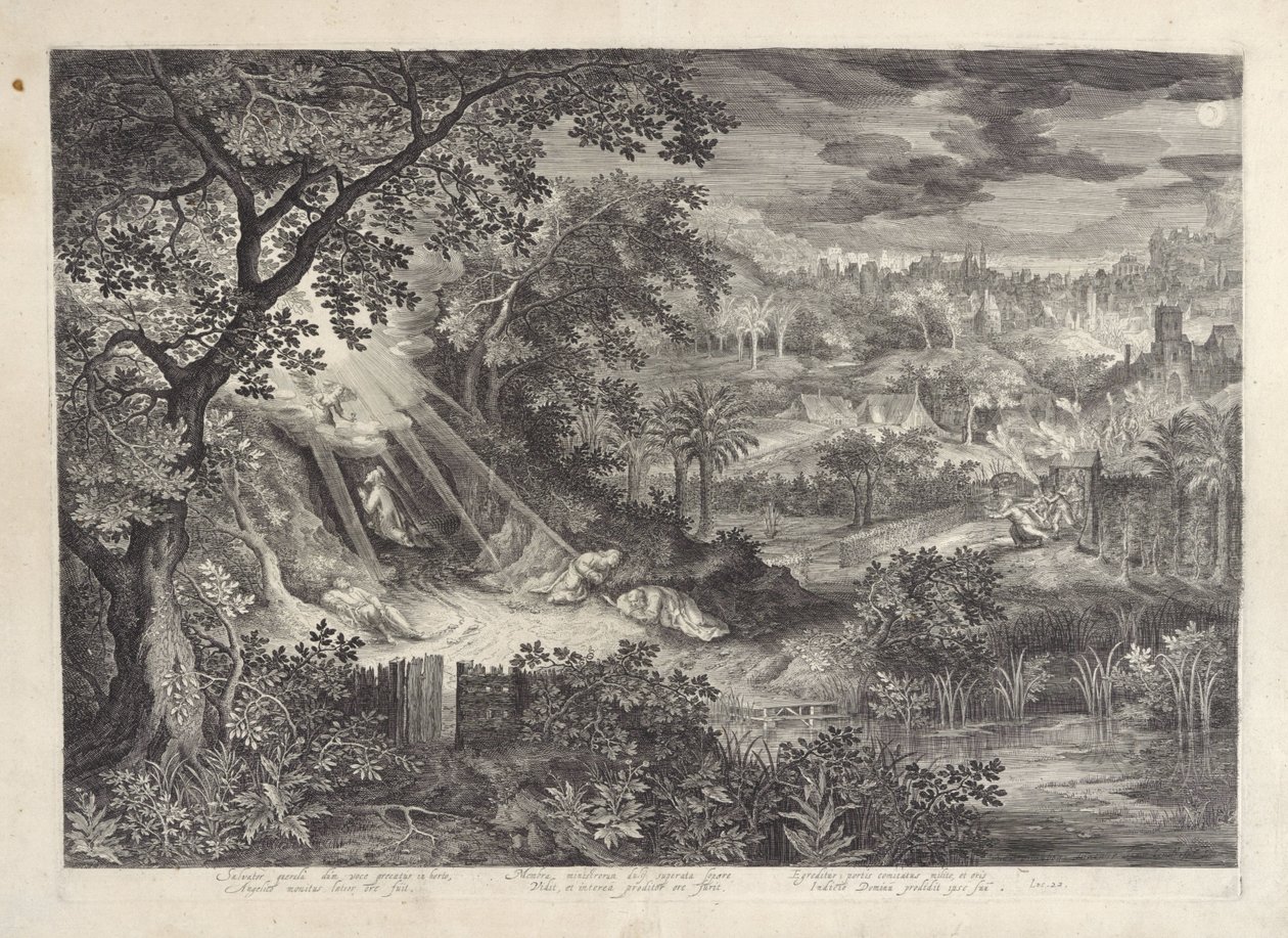 Paisagem com Cristo no Jardim do Getsêmani de Jan van Londerseel