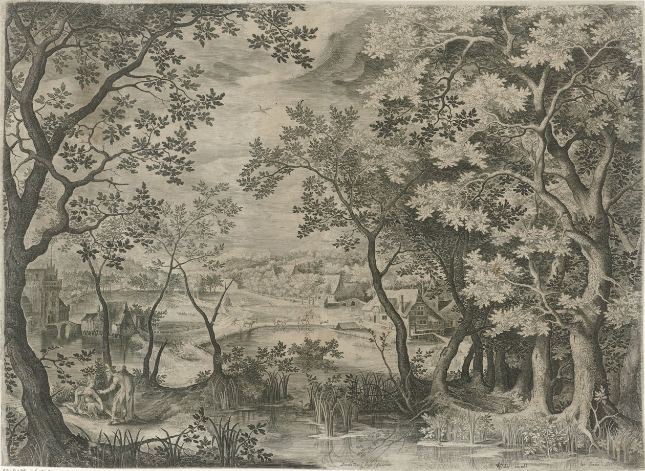 Paisagem com Judah e Tamar de Jan van Londerseel