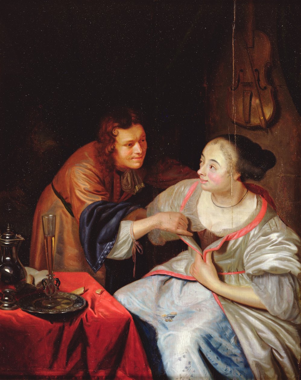 Cena galante de Jan van Mieris