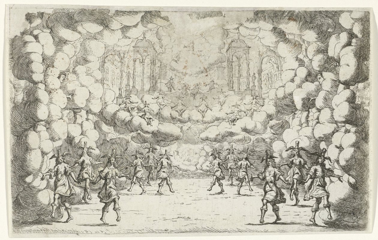 O palácio da nuvem do tempo Projetando para o cenário (título da série) de Jan van Ossenbeeck