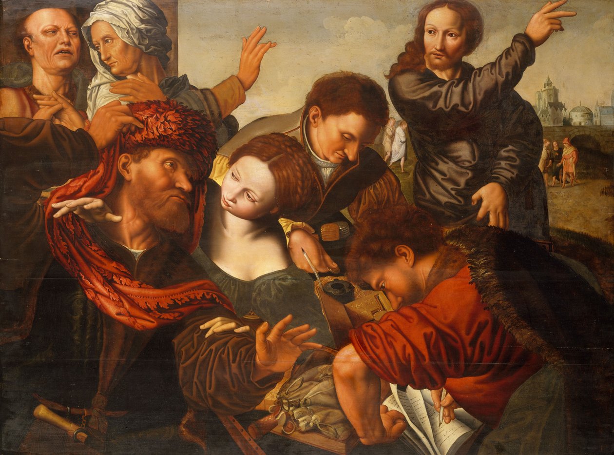 O Chamado de Mateus, c.1524-64 de Jan van Sanders workshop of Hemessen