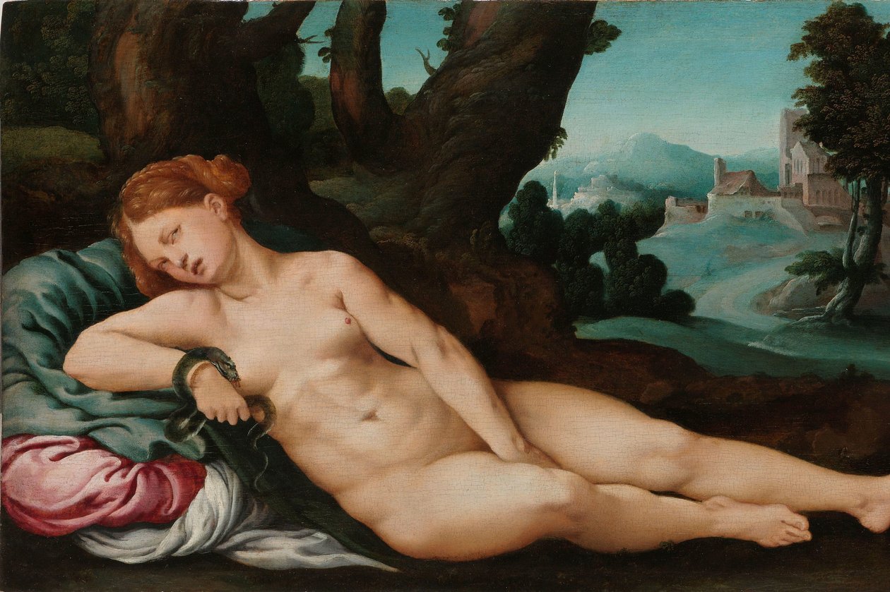 A Cleópatra moribunda de Jan van Scorel (attributed to)
