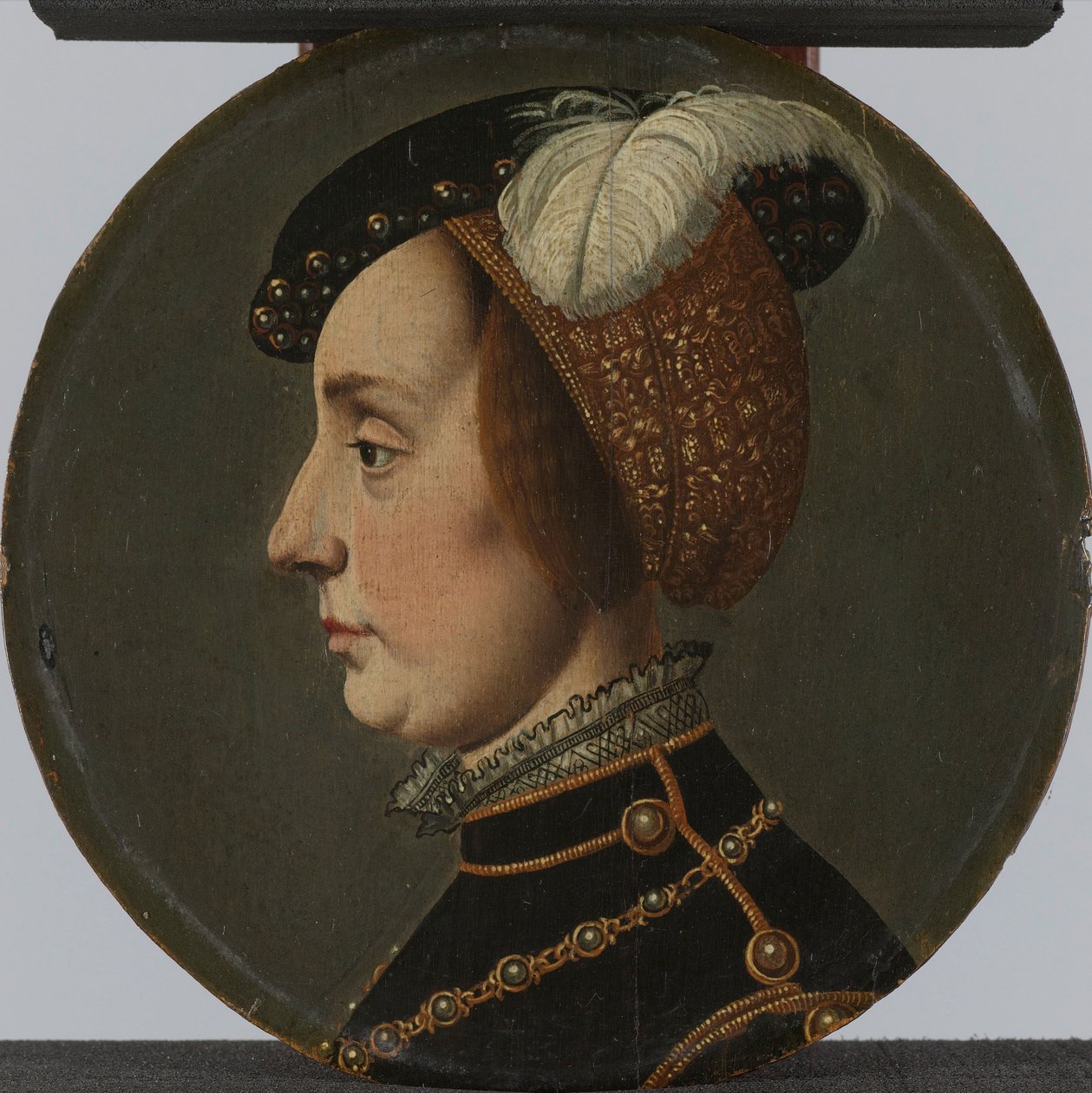 Retrato de Anna de Lorraine, consorte de René de Chalon, príncipe de Orange de Jan van Scorel (possibly copy after)