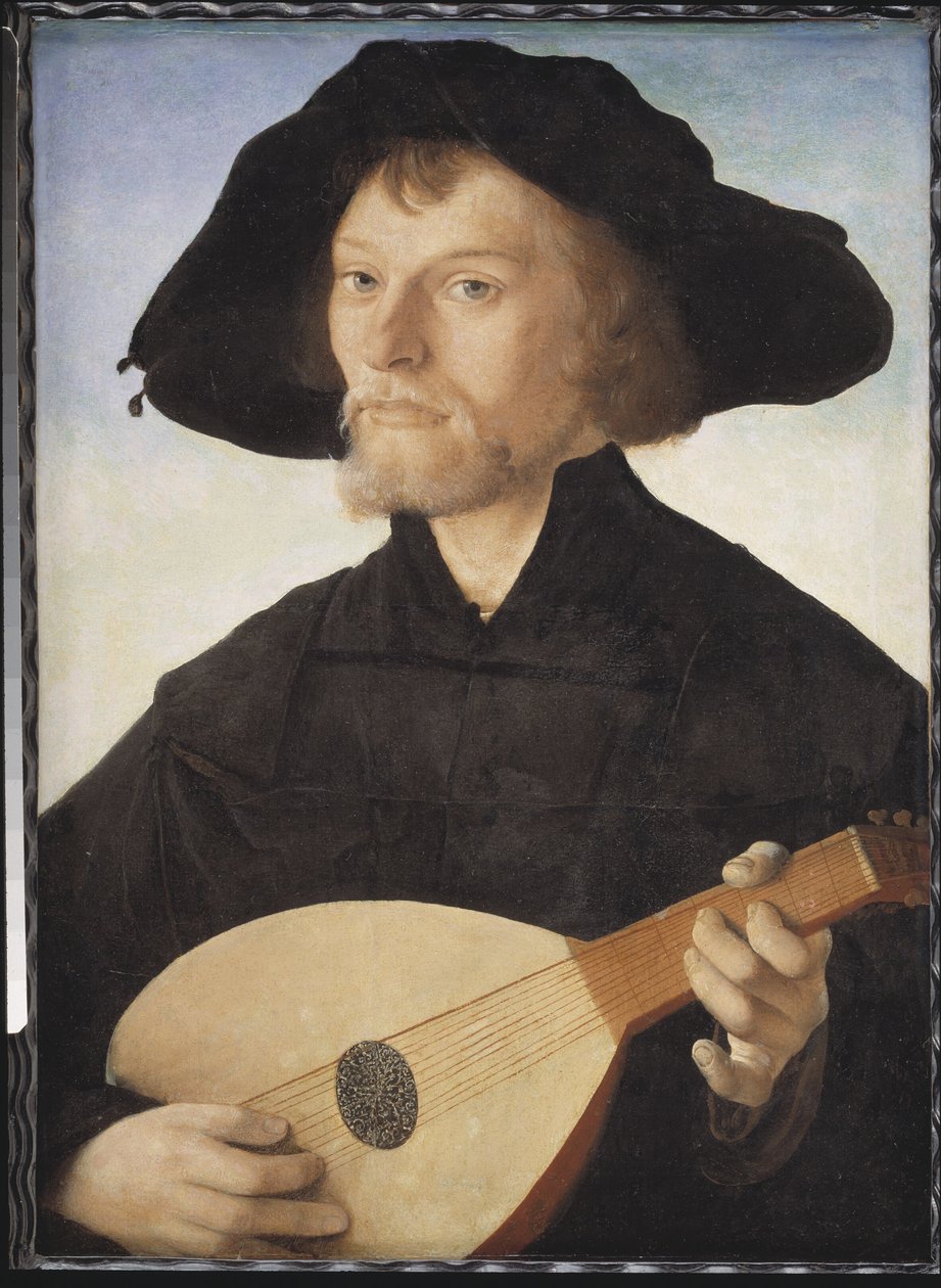 Retrato de um tocador de alaúde de Jan van Scorel