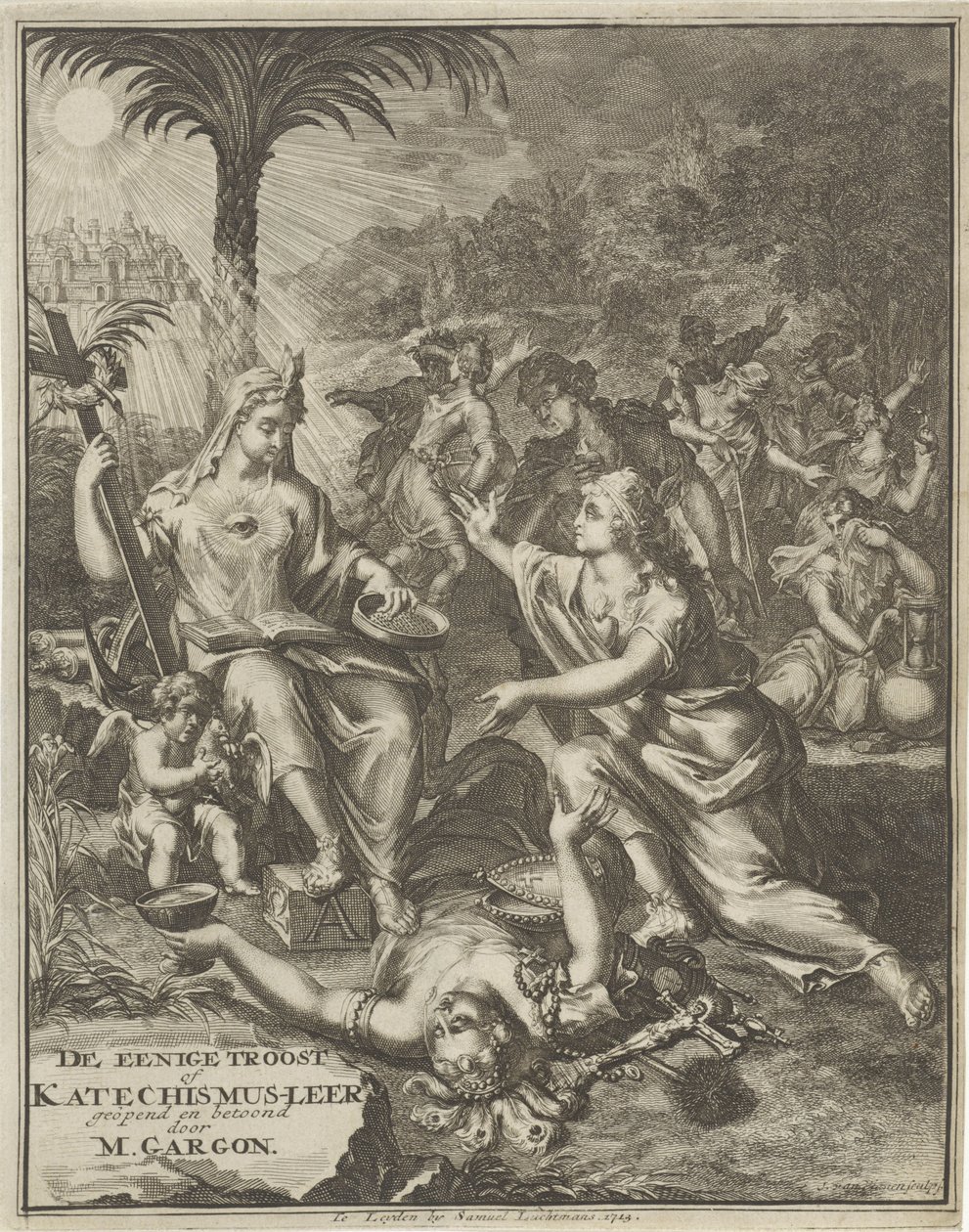 Página de título para: M. Gargon, A única consolação, 1713 de Jan van Vianen