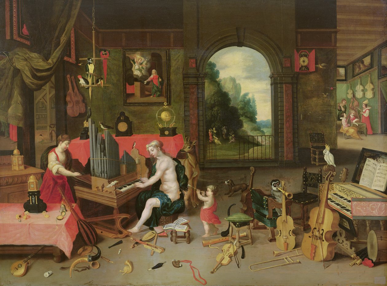 Alegoria da Audição de Jan van and Balen, Hendrik van Kessel
