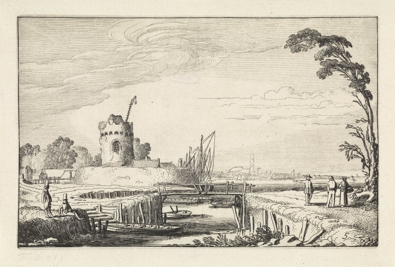 Números perto de um porto e de uma torre
Paisagens (título da série)
Amenissimae aliquot requculae (título da série) de Jan van de Velde (II)