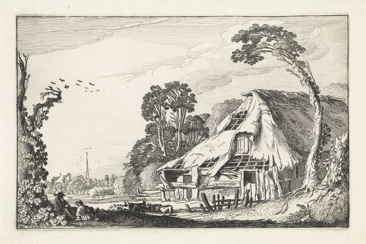 Números perto de um celeiro abandonado
Paisagens (título da série)
Amenissimae aliquot requculae (título da série) de Jan van de Velde (II)