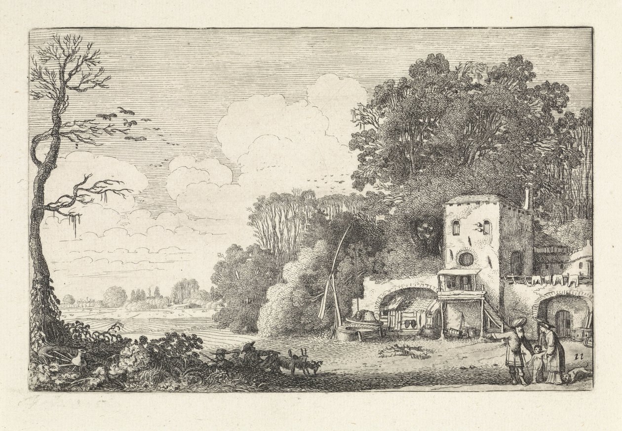 Paisagem com o envio de Hagar e Isamel
Paisagens (título da série)
Amenissimae aliquot requculae (título da série) de Jan van de Velde (II)