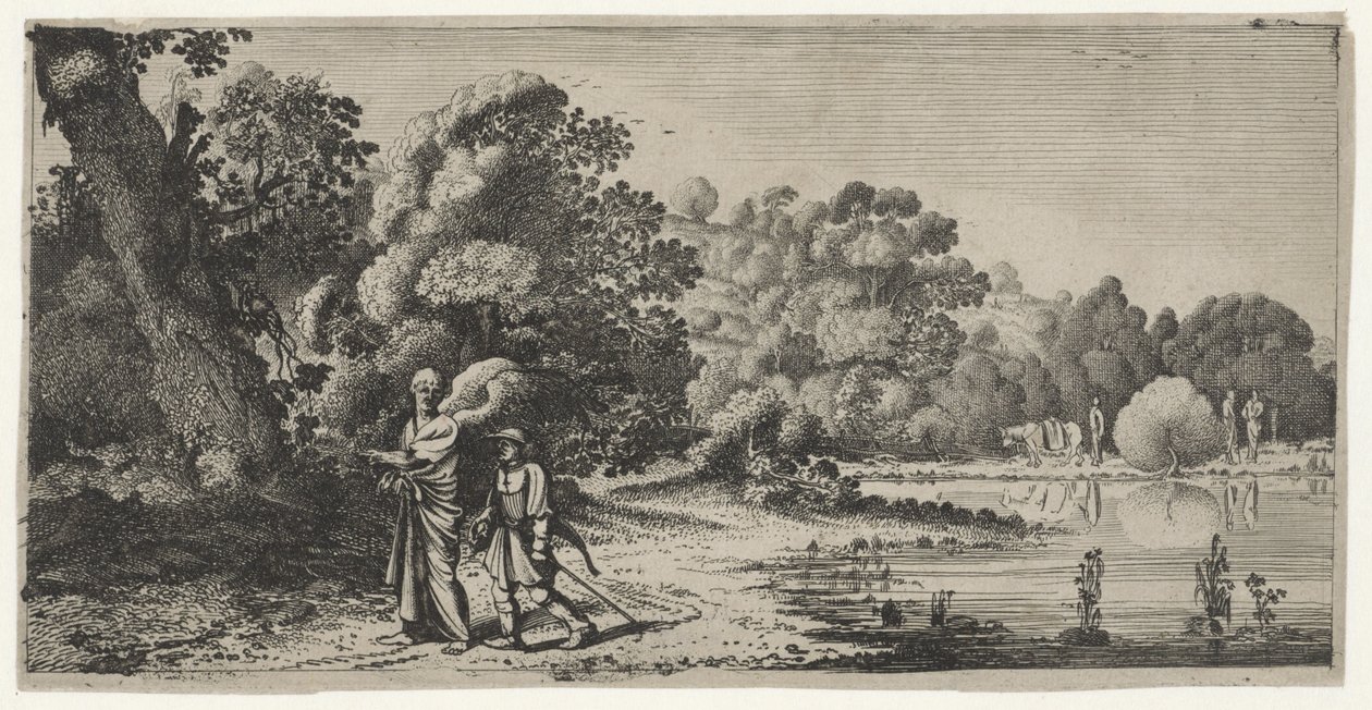 Tobias e o anjo
Caneta paisagista, sem assinatura (título da série) de Jan van de Velde (II)