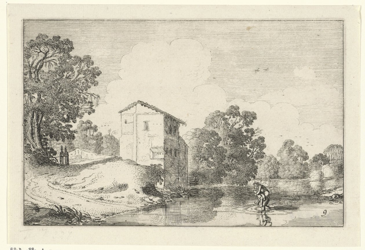lugar vadeando Paisagens (título da série) Amenissimae aliquot requculae (título da série) de Jan van de Velde (II)