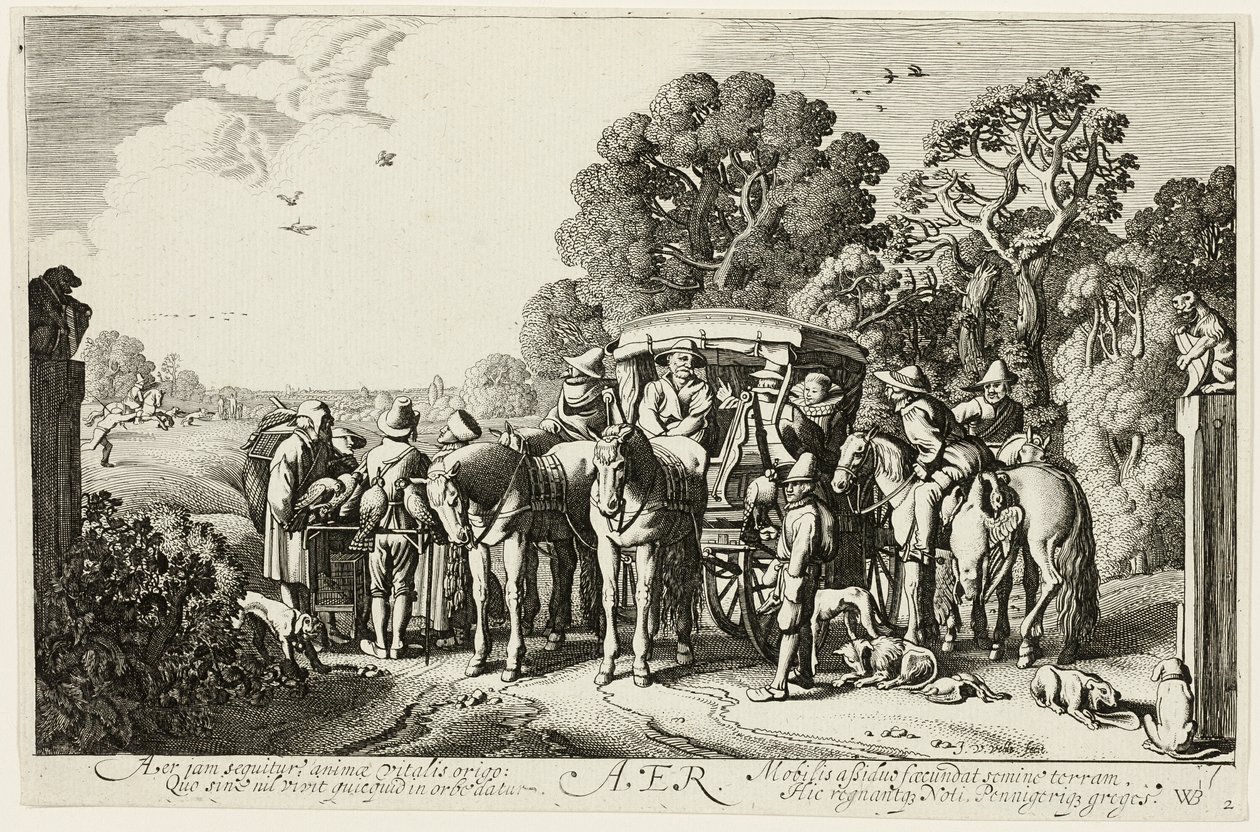 Ar, prato dois de Os Quatro Elementos de Jan van de Velde II