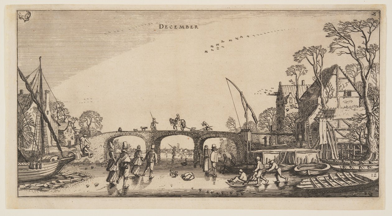 dezembro, de Os doze meses do ano de Jan van de Velde II
