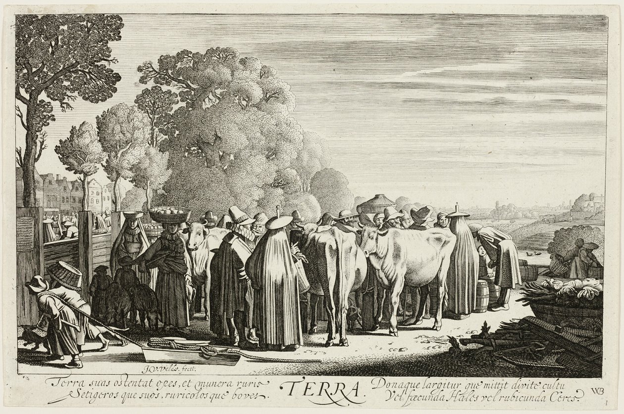 Terra, prato um de Os Quatro Elementos de Jan van de Velde II