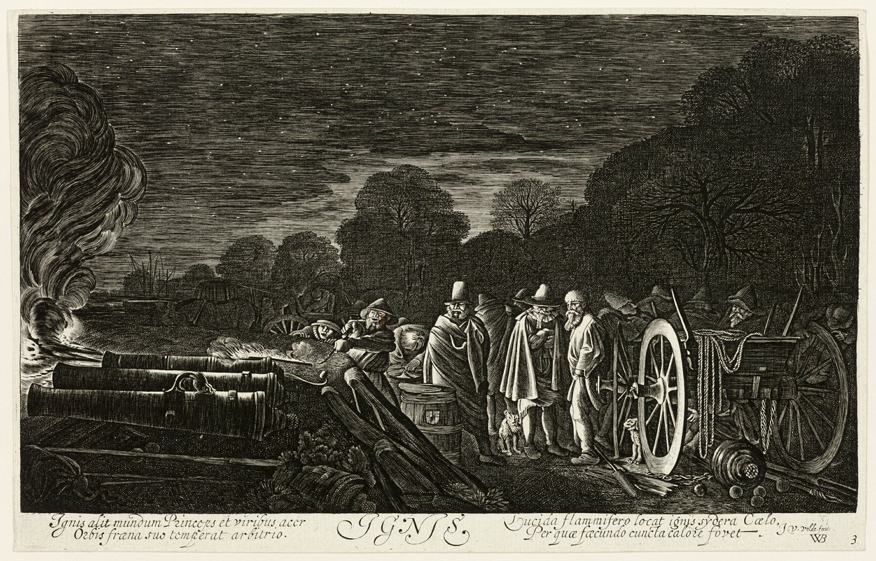 Fogo, prato quatro de Os Quatro Elementos de Jan van de Velde II