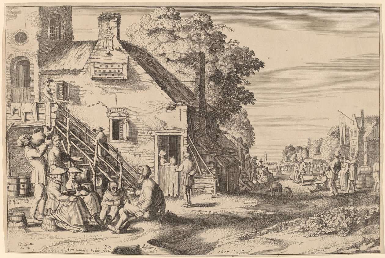 Primavera (Feira da Aldeia antes de uma Pousada) de Jan van de Velde II