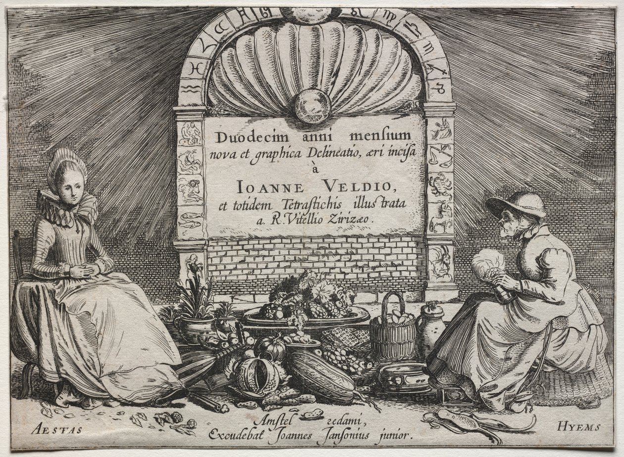 Os Doze Meses: Página de Título de Jan van de Velde II