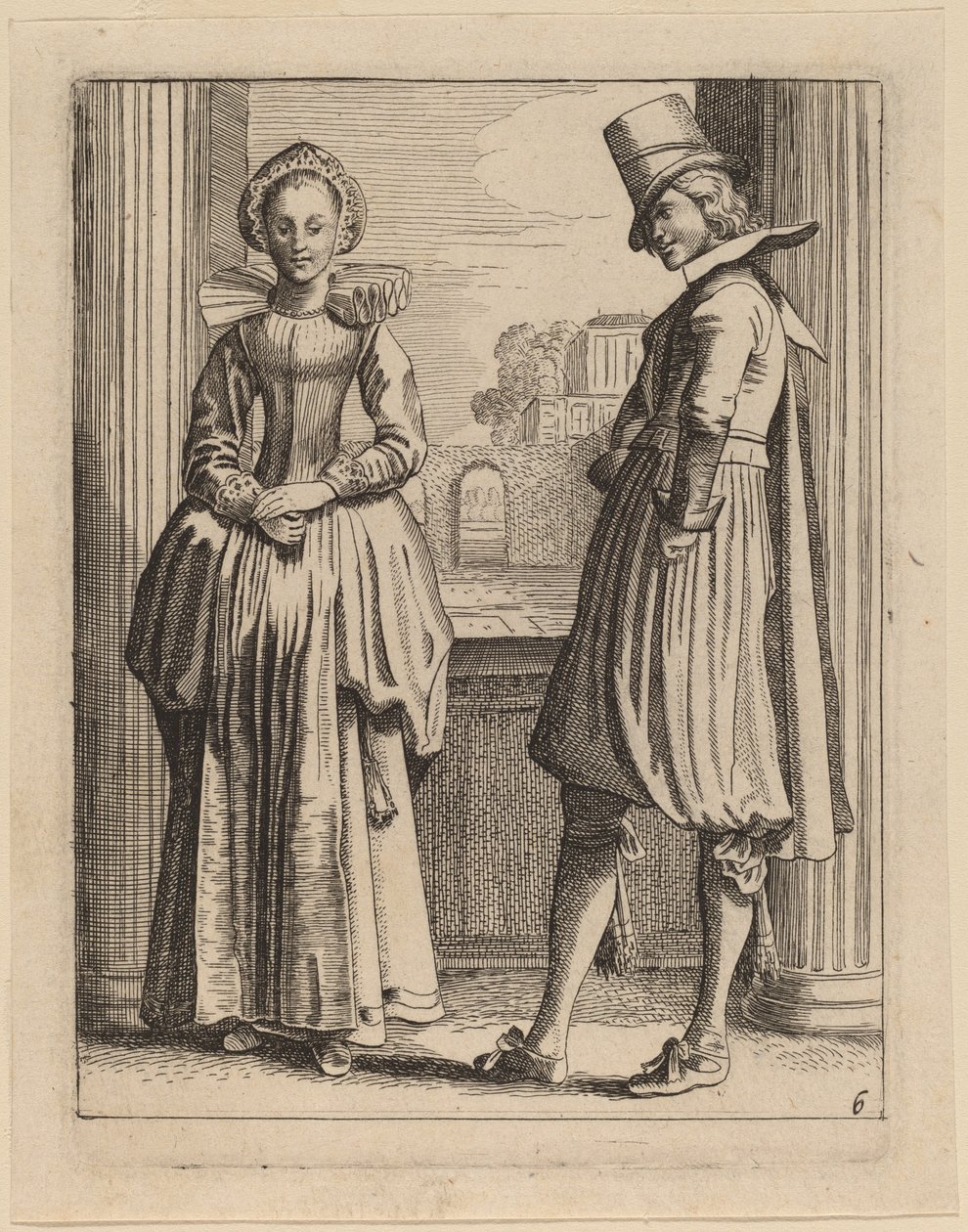 Duas figuras em traje de Jan van de Velde II
