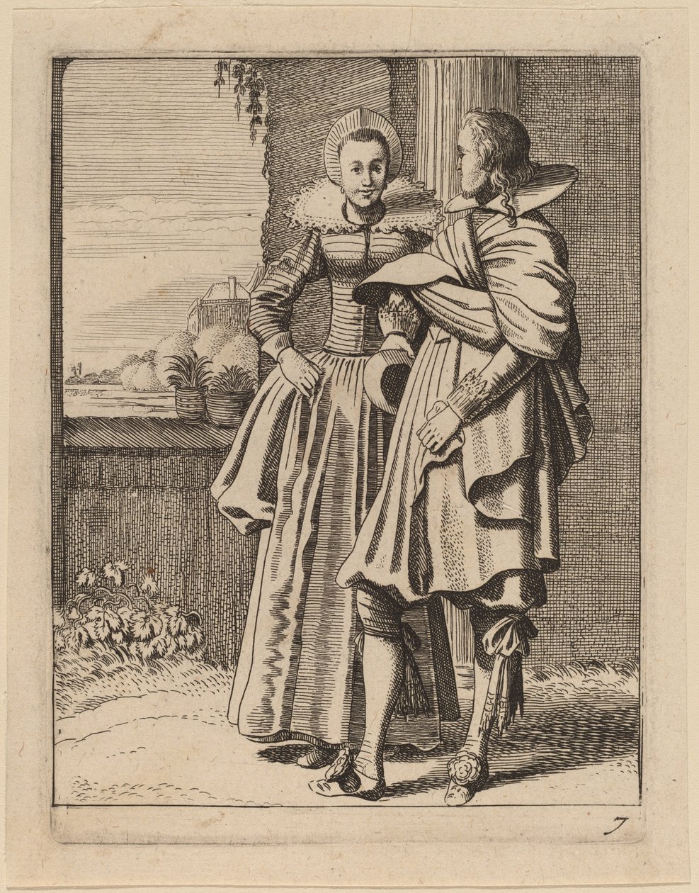 Duas figuras em traje de Jan van de Velde II