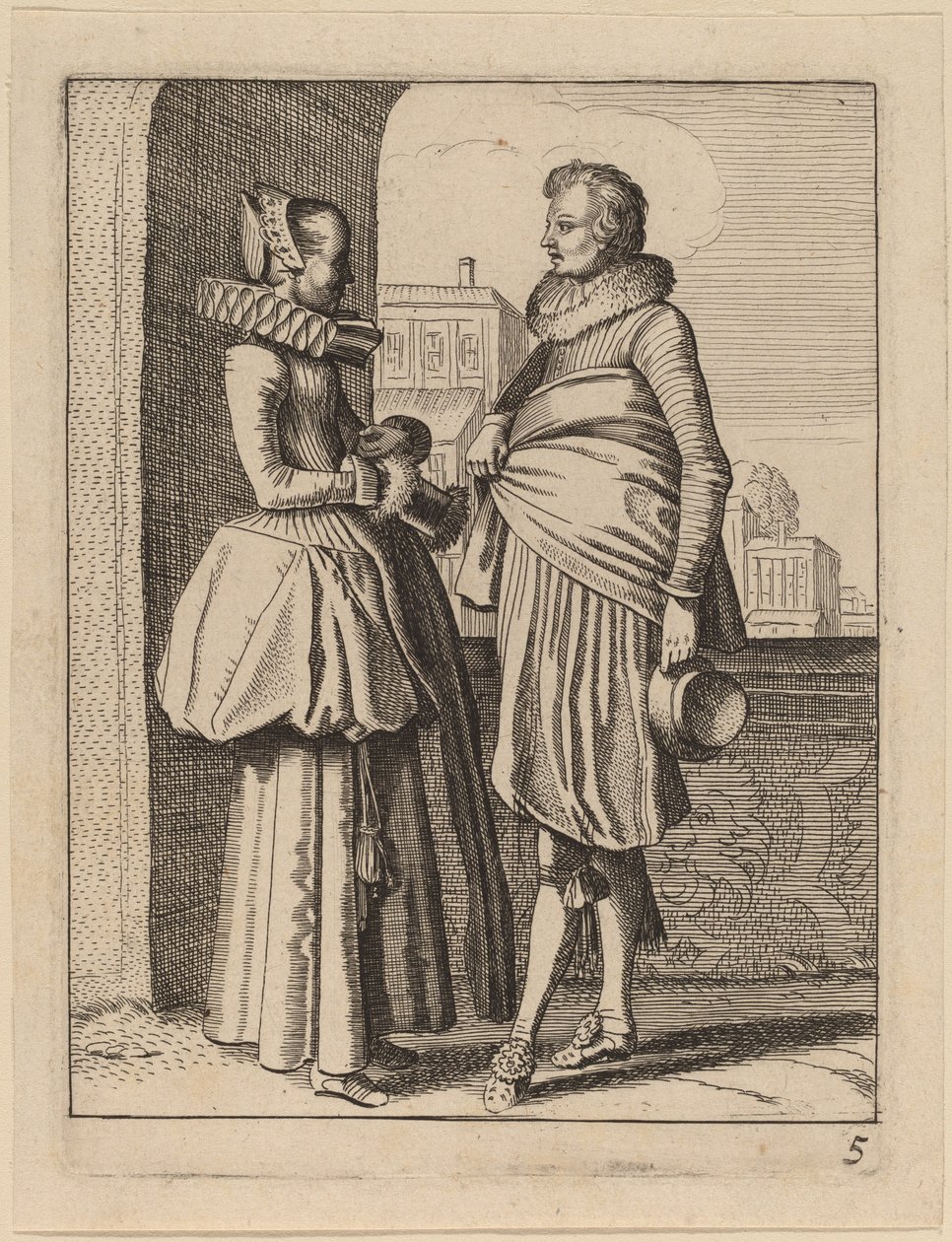 Duas figuras em traje de Jan van de Velde II