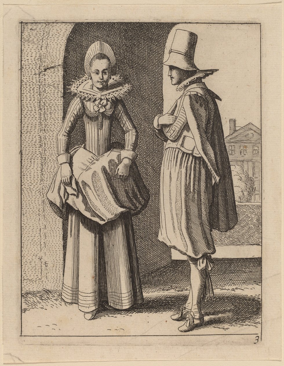 Duas figuras em traje de Jan van de Velde II