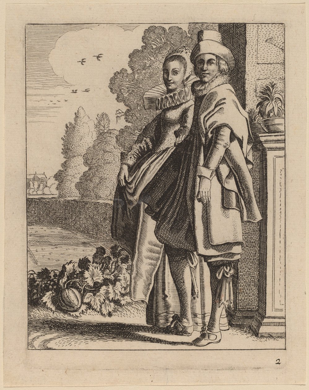 Duas figuras em traje de Jan van de Velde II
