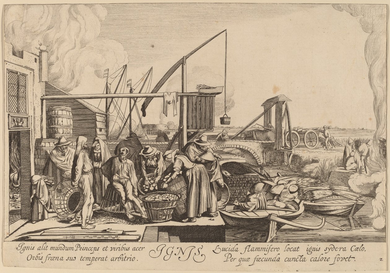 Incêndio de Jan van de Velde II after Willem Buytewech