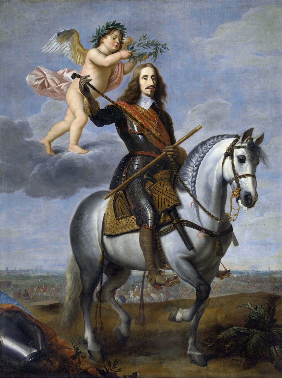 Leopold Guillaume de Habsbourg - Retrato equestre do Arquiduque Leopold Wilhelm da Áustria (1614-1662) - Jan van den Hoecke (ou van Hoek, van Hoeck, Vanhoek) (1611-1651) - Primeira metade do 17º cen. - Óleo sobre tela - Museu Groeninge, Bruges de Jan van den Hoecke