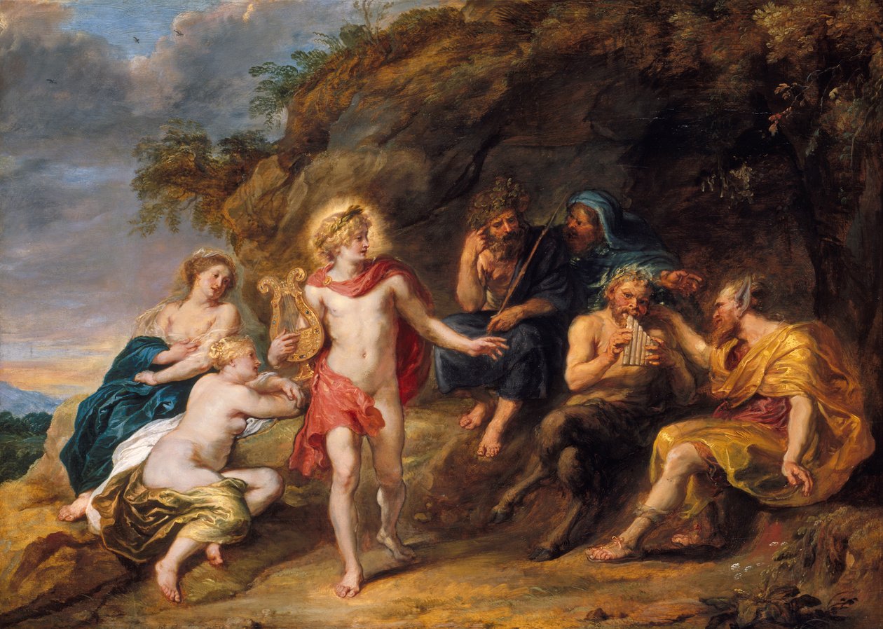 O julgamento de Midas, c.1640 de Jan van den Hoecke