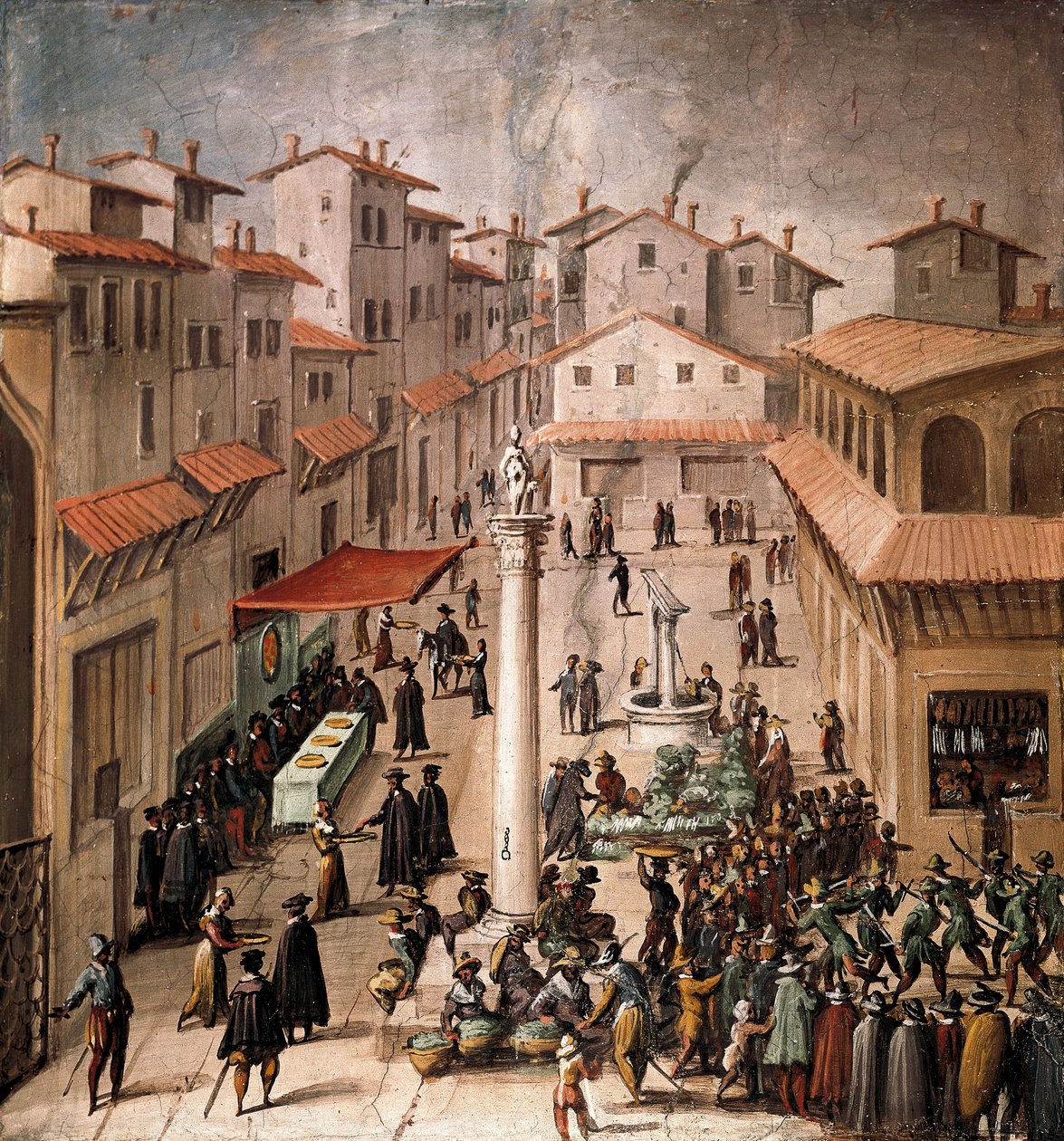Piazza del Mercato Vecchio, Florença de Jan van der Straet
