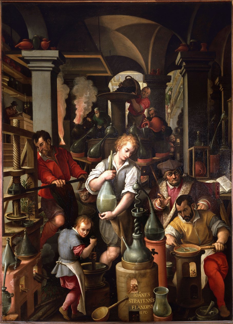 A Oficina do Alquimista de Jan van der Straet