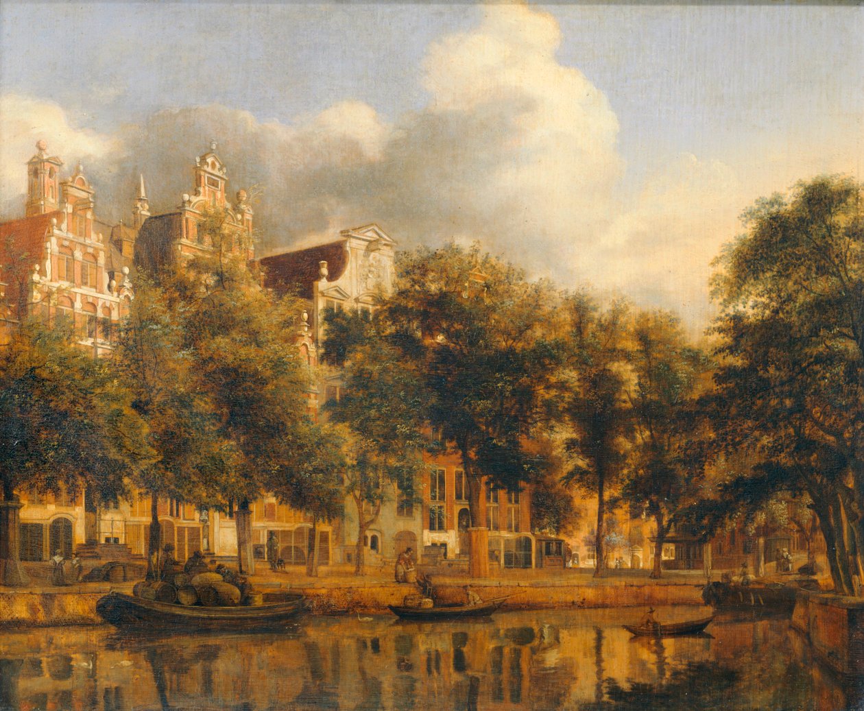 Le Herengracht à Amsterdam - O Herengracht em Amesterdão, cerca de 1668/1674 ... de Jan van der (manner of) Heyden
