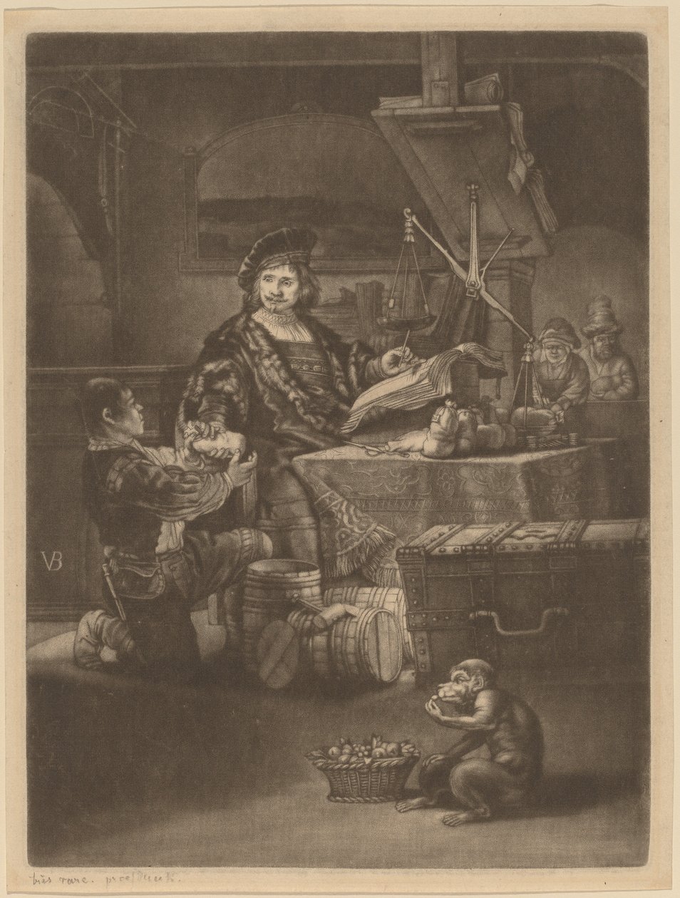 Jan Uytenbogaert de Jan van der Bruggen after Rembrandt van Rijn