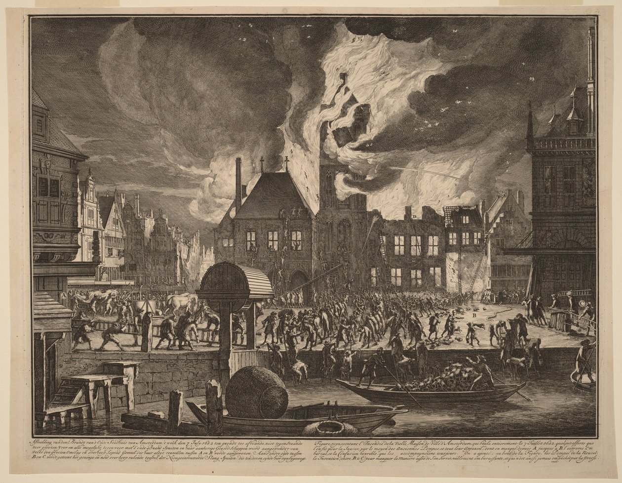 Incêndio da antiga câmara municipal de Amesterdão de Jan van der Heyden