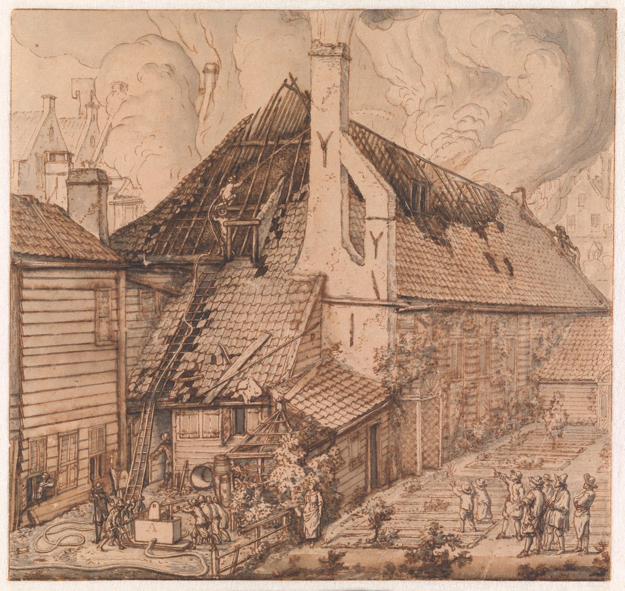 O incêndio na fábrica de sabão «De Bruynvis» de Jan van der Heyden