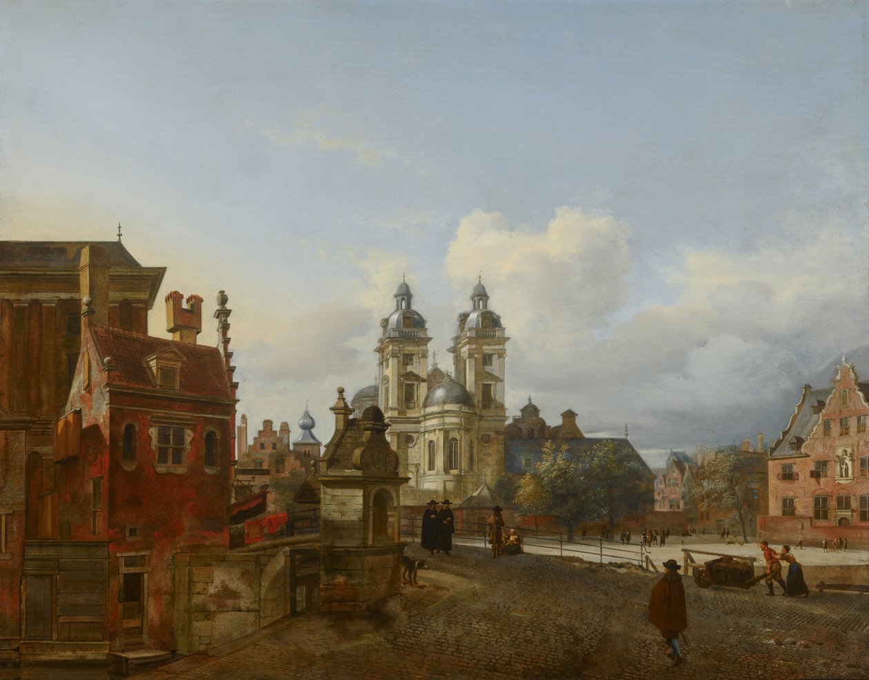 A igreja de Santo André em Düsseldorf de Jan van der Heyden