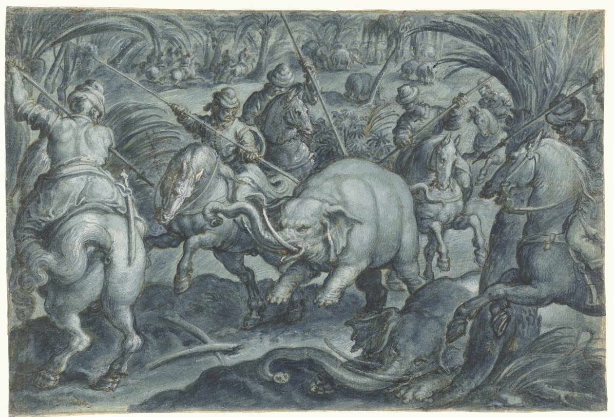 Caça ao elefante de Jan van der Straet