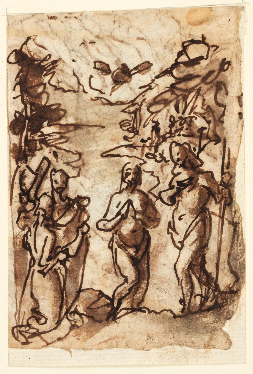 Batismo de Cristo e Pietà de Jan van der Straet, called Stradanus